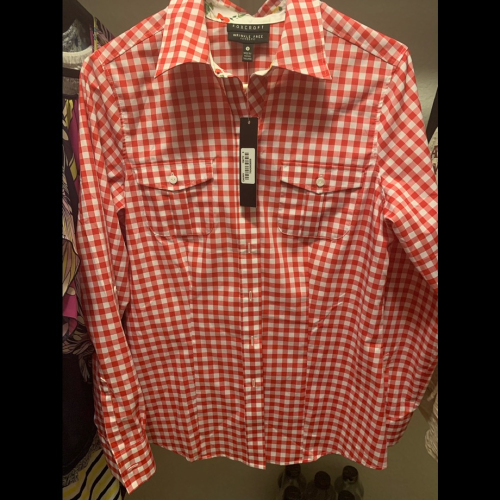 Womens Long sleeve button down dress shirt